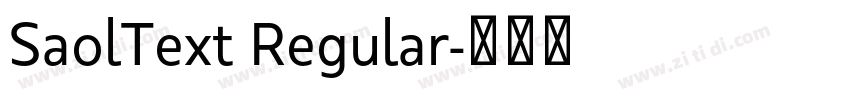 SaolText Regular字体转换